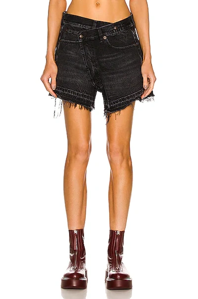 R13 Cross Over Short In Black