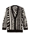 SAINT LAURENT PATCHWORK SKATE CARDIGAN