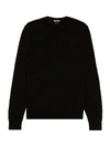 Tom Ford Round-neck Cashmere Sweater In Black