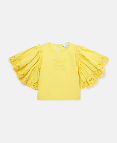 Stella Mccartney Blouse With Broderie Anglaise Yellow