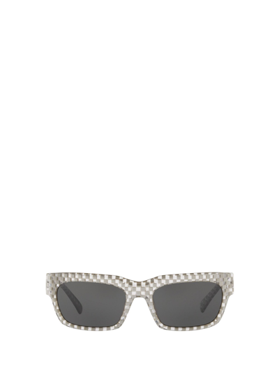 Alain Mikli A05042 Silver Damier Unisex Sunglasses - Atterley