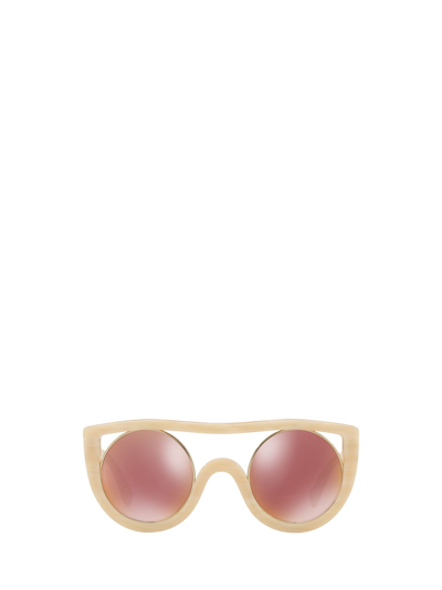 Alain Mikli A05034 Beige-silk / Gold Metal Sunglasses