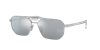 Prada Man Sunglass Pr 58ys In Blue Mirror Silver 80