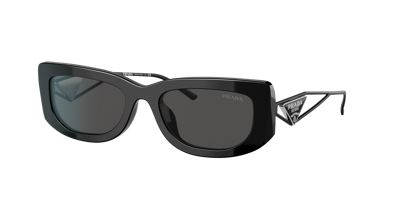 Prada Pr 14ys Black Sunglasses In Dark Grey