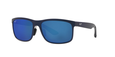 Maui Jim Unisex Sunglass Huelo In Blue Mirror Polar