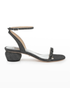 Badgley Mischka Tarika Crystal Ankle-strap Sandals In Black
