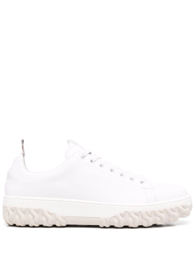 Thom Browne Court Low-top Sneakers In White