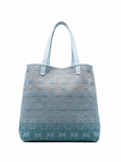 Pinko Love Gradient-effect Tote Bag In Blue