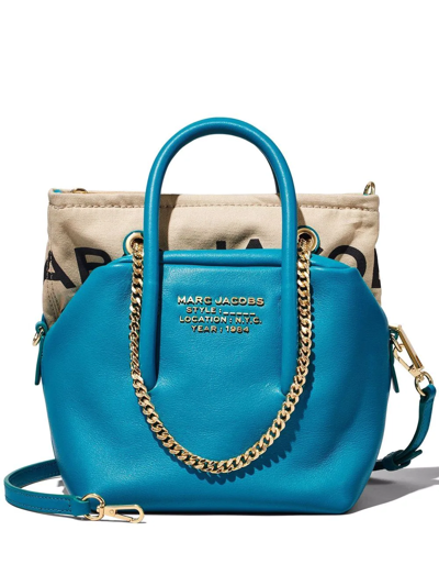 Marc Jacobs The Mini Leather Duet Satchel 斜挎包 In Blue