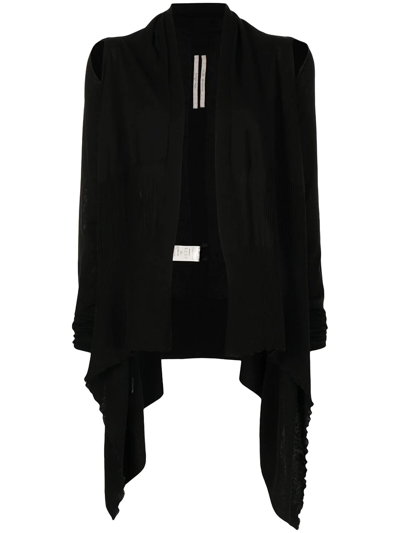 Rick Owens Asymmetric Knitted Cardigan In Multi-colored