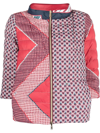 Herno Reversible Printed Padded Jacket In Rot