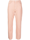 L Agence Sada Mid-rise Frayed Cropped Jeans In Rosa