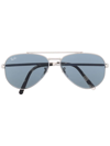 Ray Ban Tinted Aviator Sunglasses In Silber
