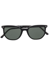 Ray Ban Rectangle Frame Sunglasses In Schwarz