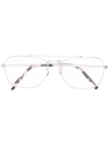 Ray Ban Tortoiseshell Effect Tip Glasses In Silber