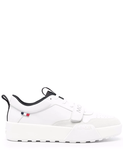 Moncler Side Logo-patch Detail Sneakers In White