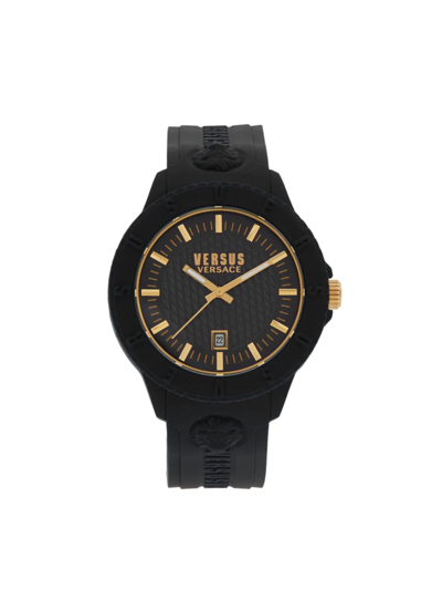 Versus Men's 43mm Stainless Steel & Silicone Watch In Black
