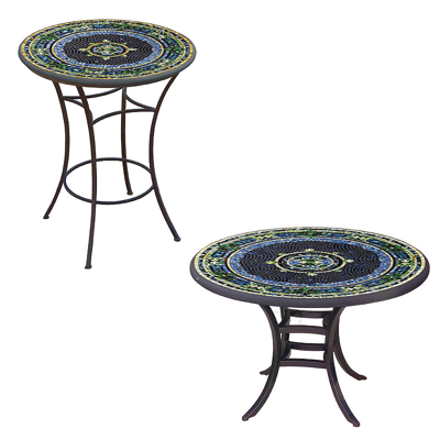 Frontgate Knf Lake Como Mosaics Round Bistro Dining Tables