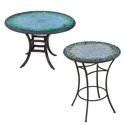 Frontgate Knf Belize Mosaics Round Bistro Dining Tables