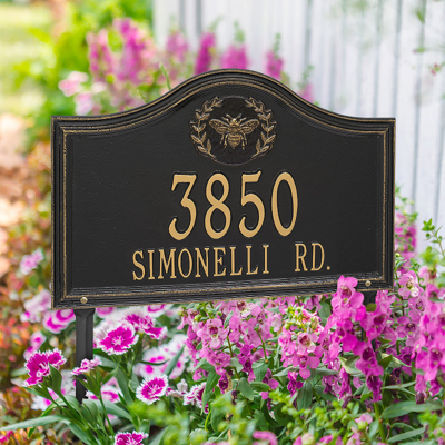 Frontgate Designer Arch Lawn Address Plaque