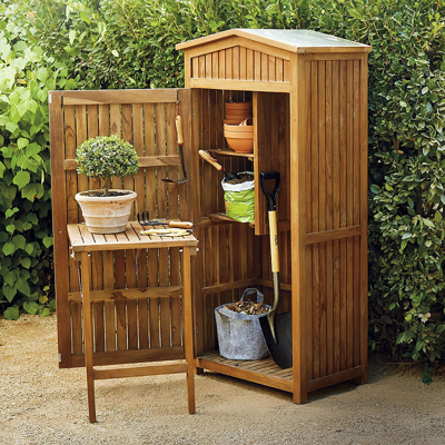 Frontgate Teak Garden Storage