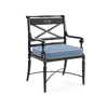 Frontgate Double-piped Outdoor Chair Cushion With Cording In Air Blue Rain