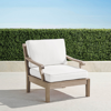 Frontgate Cassara Lounge Chair With Cushions In Weathered Finish