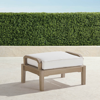 Frontgate Cassara Ottoman With Cushion In Weathered Finish