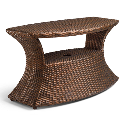 Frontgate Balencia Bronze Umbrella Table