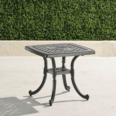 Frontgate Carisle Cast Side Table In Slate