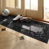 Frontgate Water & Dirt Shield  Fleur-de-lis Door Mat In Blue