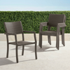 Frontgate Set Of 4 Cafe Square Back Stacking Chairs In White
