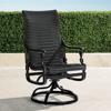 Frontgate Set Of 2 Carlisle Woven Swivel Rocker Dining Chairs