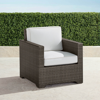 FRONTGATE SMALL PALERMO LOUNGE CHAIR WITH CUSHIONS IN BRONZE FINISH