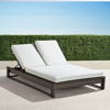 Frontgate Palermo Double Chaise Lounge With Cushions In Bronze Finish
