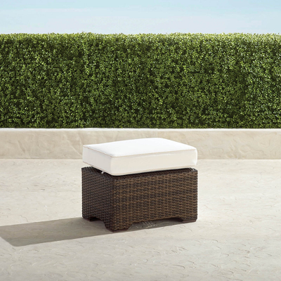 Frontgate Small Palermo Ottoman With Cushion In Bronze Finish