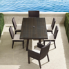 Frontgate Palermo 7-pc. Rectangular Dining Set In Bronze Finish