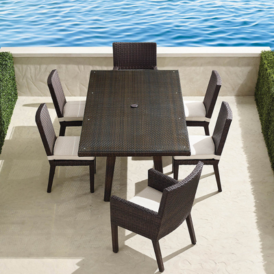 Frontgate Palermo 7-pc. Rectangular Dining Set In Bronze Finish