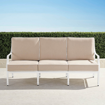Frontgate Grayson Sofa With Cushions In White Finish