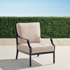 Frontgate Grayson Lounge Chair With Cushions In Black Finish