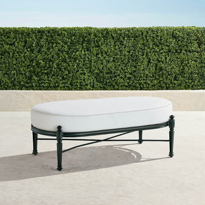 Frontgate Carlisle Oversized Cuddle Lounge Ottoman In Onyx Finish