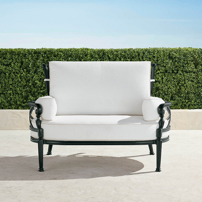 Frontgate Carlisle Oversized Cuddle Lounge In Onyx Finish