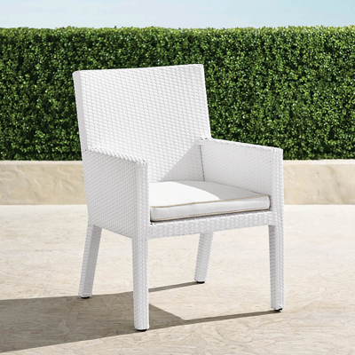 Frontgate Set Of 2 Palermo Dining Arm Chairs In White Finish