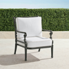 Frontgate Carlisle Lounge Chair With Cushions In Slate Finish