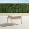 Frontgate Grayson Ottoman With Cushion In White Finish
