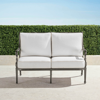 Frontgate Carlisle Loveseat With Cushions In Slate Finish