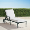 Frontgate Carlisle Chaise Lounge With Cushions In Onyx Finish