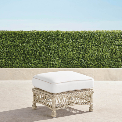 Frontgate Hampton Ottoman In Ivory Finish