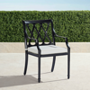 Frontgate Set Of 2 Grayson Dining Arm Chairs In Black Finish