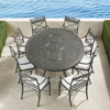 Frontgate Carlisle 9-pc. Oval Dining Set In Slate Finish